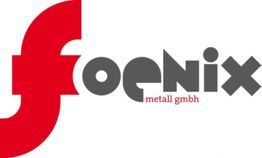 Rotes und graues Logo der Firma "Foenix Metall GmbH".