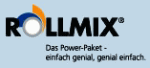 Logo von Rollmix mit dem Text: "Das Power-Paket - einfach genial, genial einfach."