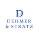 Logo mit den Buchstaben D und P über den Namen "Dehmer & Stratz" in blauer Schrift.