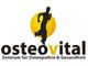 Osteovital-Logo, Läufer vor gelbem Kreis, Text: Zentrum für Osteopathie & Gesundheit.
