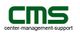 Logo mit grünen Buchstaben "CMS" und dem Text "center-management-support" darunter.