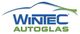 Logo von Wintec Autoglas mit stilisiertem Autodach in Blau und Grün.