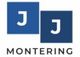 Logo med to blå firkanter og bogstaverne "JJ" samt teksten "Montering" nedenunder.