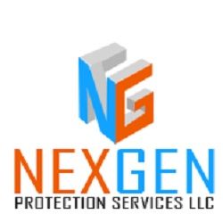 Logo for NexGen Protection Services LLC with stylized "NG" in blue and orange.