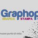 Logo Graphoprint con occhio colorato e testo "Immagine e colore da un nuovo punto di vista".