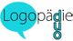 Logo mit blauem Sprechblasenhintergrund und dem Text "Logopädie duo".