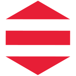 Rotes Symbol: Zwei Dreiecke oben und unten, verbunden durch ein Rechteck in der Mitte.