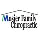 Logo of Mosier Family Chiropractic with a stylized roof design above the text.