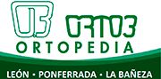 Logo de una ortopedia con texto: "ORTO3 ORTOPEDIA. León, Ponferrada, La Bañeza".