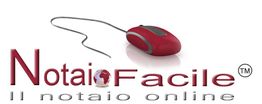 Logo "Notaio Facile" con mouse rosso e scritta "Il notaio online".