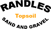 Logo of "Randles Sand and Gravel" with "Topsoil" highlighted in orange.