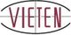 Logo mit rotem Text "VIETEN" und ovalem schwarzen Rahmen.