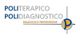 Logo di Politerapico Polidiagnostico con simbolo circolare blu e arancione.