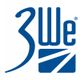 Blaues Logo mit stilisiertem "3 We" und darunter grafischen Linien auf weißem Hintergrund.