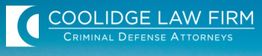 Coolidge Law Firm logo with text "Criminal Defense Attorneys" on a blue background.