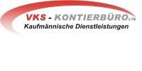 Logo mit rotem Bogen und Text: "VKS - Kontierbüro. Kaufmännische Dienstleistungen."