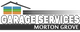 Logo reading "Garage Services Morton Grove" with a stylized house icon above.