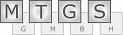 Buchstaben auf Scrabble-Steinen: MTGS oben, GMBH unten.