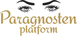 "Ogen boven gouden tekst: Paragnosten Platform."
