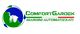 Logo Comfort Garden con testo "Giardini Automatizzati" in verde, blu e rosso.