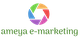 Colorful camera aperture logo above "ameya e-marketing" text in green.