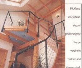 Treppenhaus im Holzständerhaus.