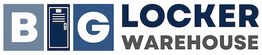 Logo of "Big Locker Warehouse" with blue and gray color scheme and a locker icon.