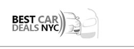 "Logo with 'Best Car Deals NYC' and images of two cars facing each other."