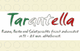 Textlogo eines italienischen Restaurants mit dem Namen "Tarantella".