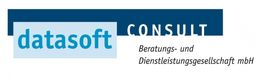 Logo von Datasoft Consult, Beratungs- und Dienstleistungsgesellschaft mbH, in Blau und Weiß.