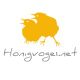 Zwei stilisierte Gelbvögel und der Schriftzug "Honigvogel.net" auf weißem Hintergrund.