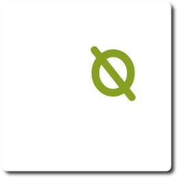 Grünes Ø-Symbol auf weißem Hintergrund.