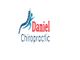 Logo of Daniel Chiropractic with stylized spine and person graphic in blue and red text.