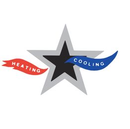 Star logo with "Heating" in red and "Cooling" in blue ribbons.