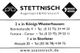 Visitenkarte von Stettnisch Augenoptik & Hörakustik mit Adressen in Königs Wusterhausen und Storkow.