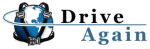 Logo mit einem Globus und zwei Autoreifen, daneben der Text "Drive Again".