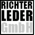 Logo mit den Worten "RICHTER LEDER GmbH" in Schwarz und Grau auf weißem Hintergrund.