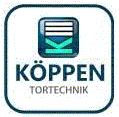 Logo mit Text "KÖPPEN Tortechnik" und stilisiertem Garagentor in einem quadratischen Rahmen.