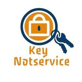 Logo mit Schloss und Schlüsseln, Text: "Key Notservice".