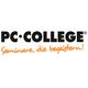 Logo von PC College mit Slogan "Seminare, die begeistern!" in schwarzer und orangefarbener Schrift.