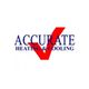 Logo of Accurate Heating & Cooling with a red checkmark.