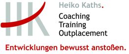 Logo mit Text: "Heiko Kaths. Coaching Training Outplacement. Entwicklungen bewusst anstoßen."