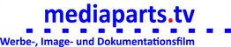 Logo von mediaparts.tv mit dem Text: "Werbe-, Image- und Dokumentationsfilm".