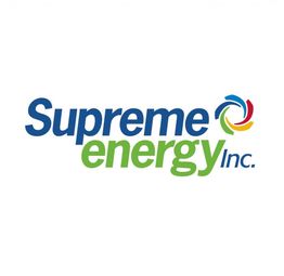 Logo of Supreme Energy Inc. with a colorful swirl design on the right.