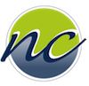Logo mit den Buchstaben "nc" in grünem und blauem Kreis.