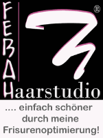 Logo von Febah Haarstudio mit dem Slogan: "Einfach schöner durch meine Frisurenoptimierung!"