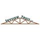 Skyview Truss LLC logo featuring a brown roof truss design with the company name.
