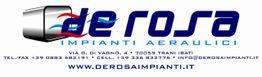 Logo De Rosa Impianti Aeraualici con indirizzo e contatti.