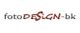 Text: "fotoDESIGN-bk" in schwarzer und roter Schrift auf weißem Hintergrund.
