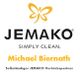 JEMAKO Logo mit Schmetterling und Text: Michael Biernath, Selbständiger JEMAKO Vertriebspartner.